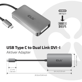 Adaptador Club 3D USB-C...