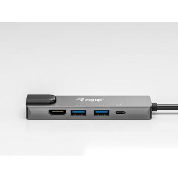 Adaptador EQUIP USB-C 5en1...