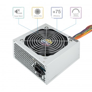 Fuente TOOQ 500W ATX 120mm...