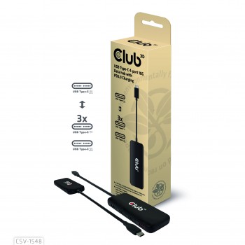 Hub Club 3D USB-C a 4xUSB-C...