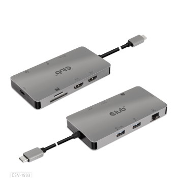 Dock 8en1 Club 3D USB-C a...